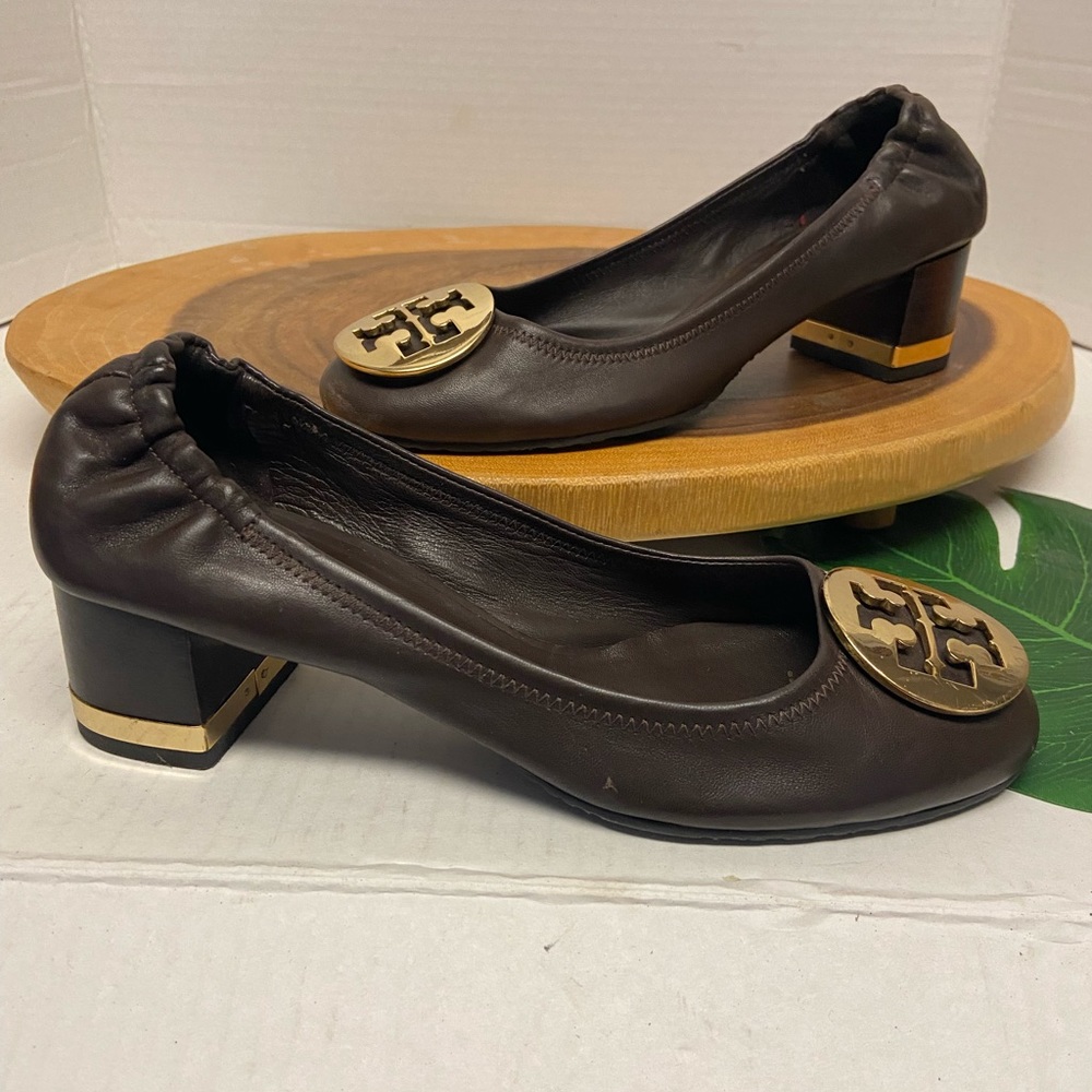 Tory Burch Leather Block Heeled REVA
